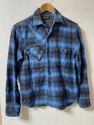 stevenson overall 플란넬 셔츠 옴브레 섀도우 중고