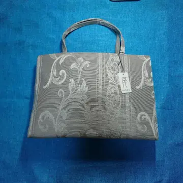 그레이 토트백 기모노 가방 비슈 직물
