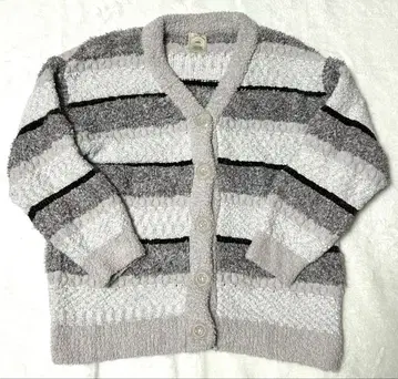 새상품급 젤라또피케 MIX 보더 가디건 그레이 젤라피케