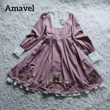 Amavel 테디베어 자수 원피스 핑크