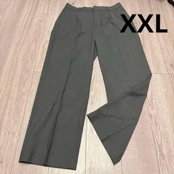 UNIQLO 그레이 턱 와이드 팬츠 XXL 긴 길이