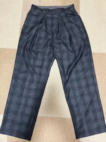 FARAH 울 100% 체크 무늬 슬랙스 W30 L30 그레이 계열