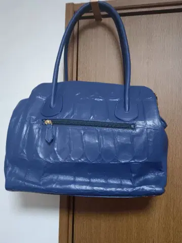 ESTINE 파랑 가죽 토트백