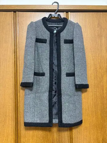 Duras ambient 앰비언트 트위드 롱 코트