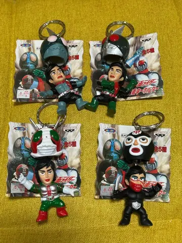 가면라이더 마스크 탈착 키링 특촬물 초레어 절판 반프레스토 4종