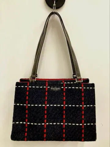 kate spade new york 체크 무늬 토트 핸드백