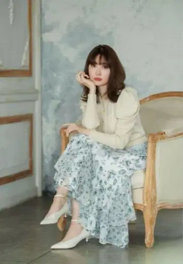 Spring Flower Field 롱 스커트 herlipto