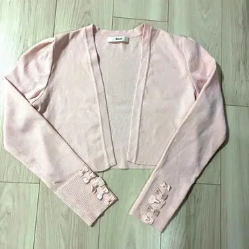 르네 핑크 볼레로 긴팔 리본 포함