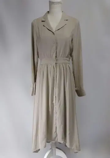 ENVYM 프론트 비대칭 OP 셔츠 원피스 긴팔