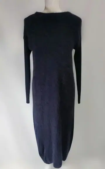 Demi-Luxe BEAMS 이소재 절개 니트 원피스 네이비