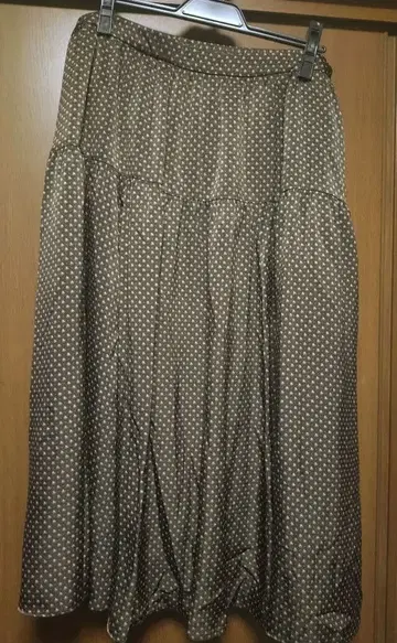 Reflect 브라운 하트 무늬 플레어 롱 스커트 17호 택 포함 새상품