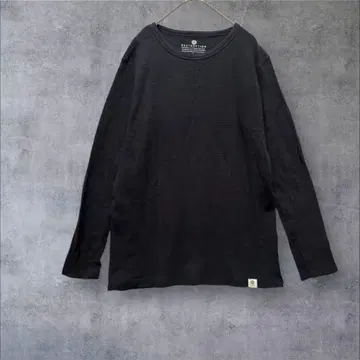 [ RESTORYTION ] 긴팔 티셔츠 코튼 100% 블랙 L