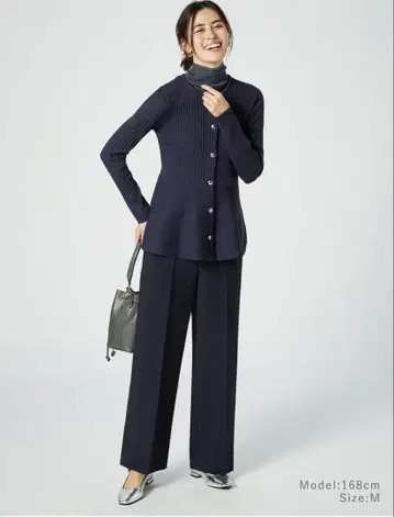 PLST 네이비 와이드 팬츠 XXL