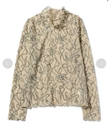 Ray BEAMS 기모 튤 하이넥 티셔츠