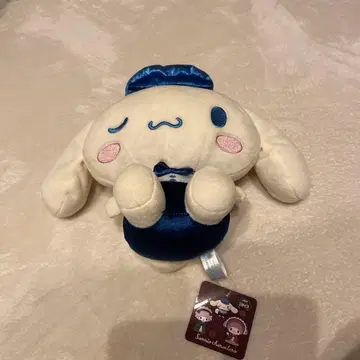 산리오 봉제 인형 약 20cm 화이트/블루