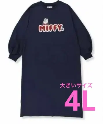 미피 원피스 miffy 룸웨어 4L 네이비 맨투맨