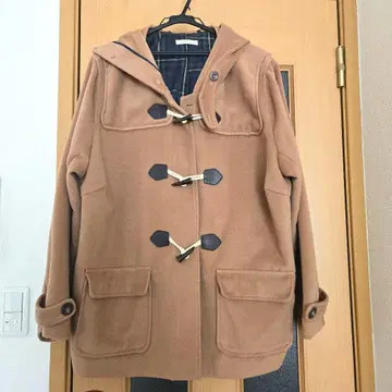 OLIVEdes OLIVE 브라운 더플 코트 후드 부착 빅 사이즈