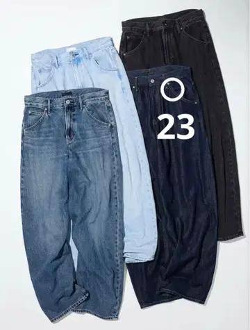 유니클로 배기 커브 청바지 23