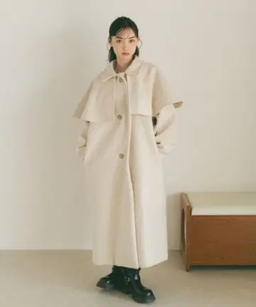 VANNIEU 웨이브 롱 코트