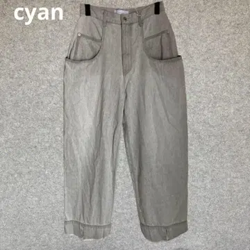 cyan [ 새상품 ] 슬릿헴 드레이프 PK 배기 38