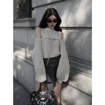 미사용 새상품 다리치 DD 케이블 니트 앙상블