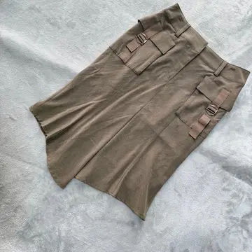 [새상품급] COUP DE CHANCE 아지메헴 카고풍 스커트 38 카키