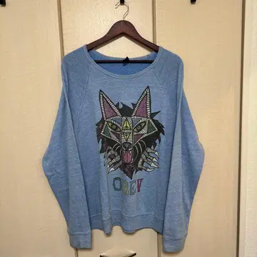 OBEY made in USA 라이트 블루 얇은 소재 트레이닝복 XL