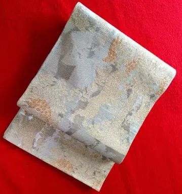 순수 실크 육통 후쿠로 오비 나무 아래 사자