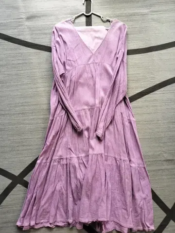 Ungrid 연보라색 긴팔 롱 원피스