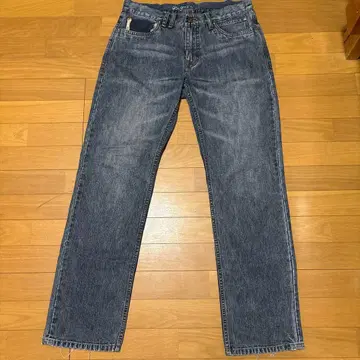 스트레이트 데님 인디고 컬러풀 자수