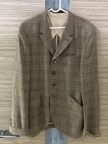 폴스미스 브라운 체크 테일러드 자켓