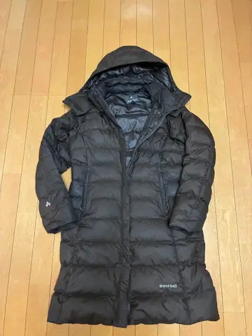 몽벨 후드 부착 롱 다운 자켓