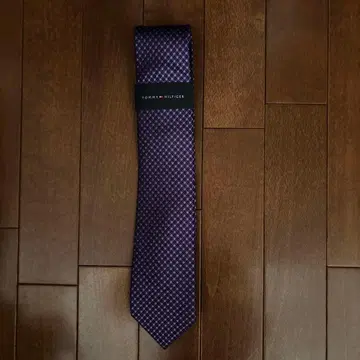 TOMMY HILFIGER 보라색 다이아몬드 패턴 넥타이