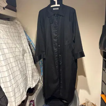 NANO UNIVERSE 블랙 트렌치코트