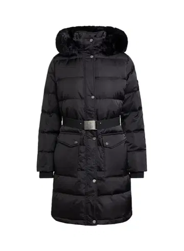 비품 블랙 다운 자켓 허리 벨트 포함 랄프 로렌