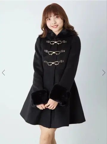 Ank Rouge 리본 비트 도리 더플 코트