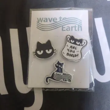Wave to Earth 고양이 핀 배지 3개 세트