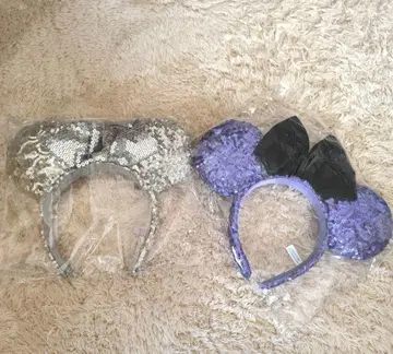 머리띠 실버 보라색 디즈니랜드 시(Sea) Disney 스팽글