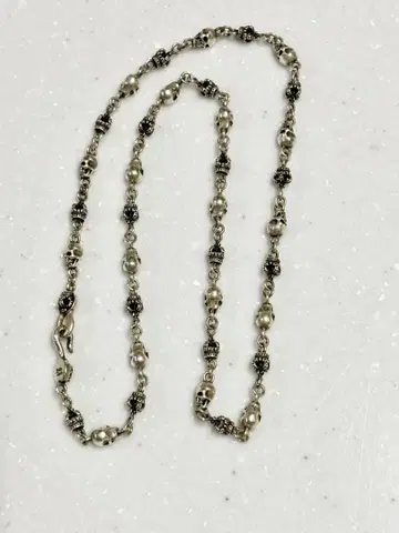 저스틴 데이비스 해골 스컬 목걸이