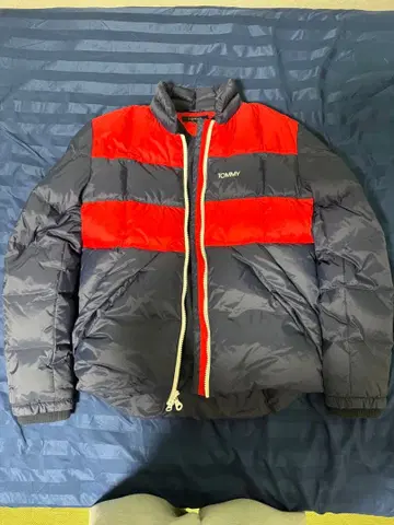 TOMMY 다운 자켓 L 네이비/레드