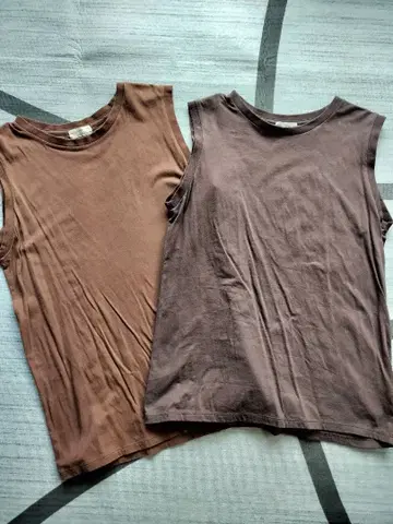 Ungrid 슬리브리스 T셔츠 2장 세트