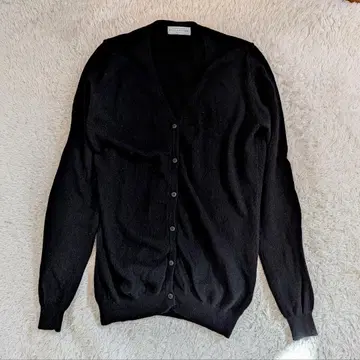 레어 BALLANTYNE 캐시미어 100% 블랙 가디건 긴팔