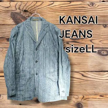 KANSAI JEANS 스트라이프 데님 자켓 LL