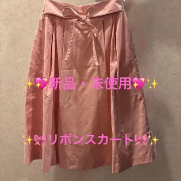 새상품급 로페피크닉 리본 플레어 스커트