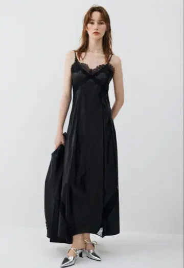 FRAY I.D 레이스 트리밍 슬립 원피스 미사용 새상품 비닐 그대로