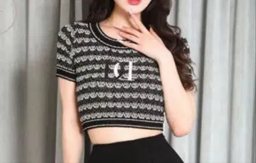 Darich DD 마린 보더 니트탑 블랙