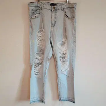홍콩 데미지 데님 팬츠 사이즈 USA 14 멋진 쿨