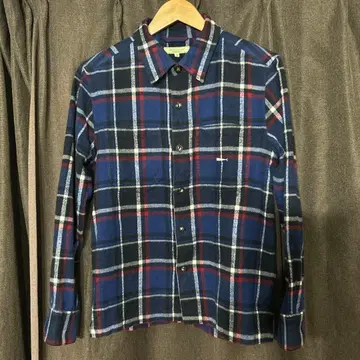 DESCENDANT 플란넬 셔츠 네이비/레드 체크