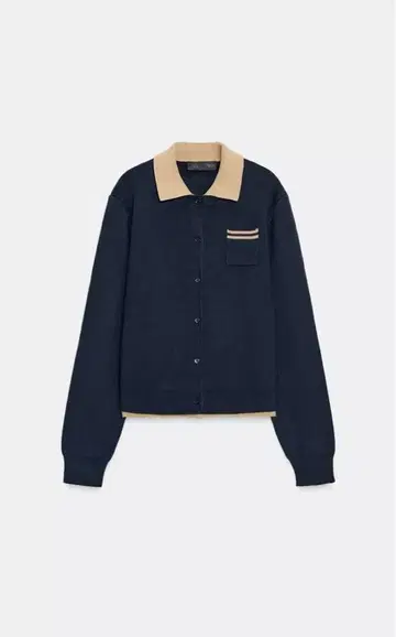 ZARA 대비 더블 레이어 폴로 니트 L