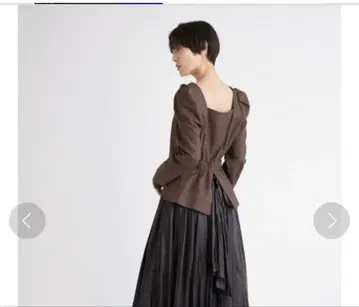 스퀘어넥 트윌 블라우스 FRAY I.D